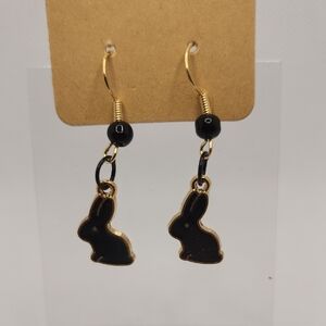 Black Bunny Earrings